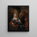 Une leçon de morale inutile - Godfried Schalcken — kehystetty taideteos seinällä