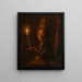 Tytär kynttilä palamassa - Godfried Schalcken — kehystetty taideteos seinällä