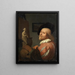 Portrait of an Artist in His Studio - Godfried Schalcken — kehystetty taideteos seinällä