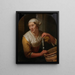 Nainen myymässä silliä - Godfried Schalcken — kehystetty taideteos seinällä