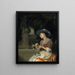 Nainen punoo kukkaseppeleitä - Godfried Schalcken — kehystetty taideteos seinällä