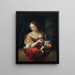 Nuori nainen sitruunan kanssa - Godfried Schalcken — kehystetty taideteos seinällä