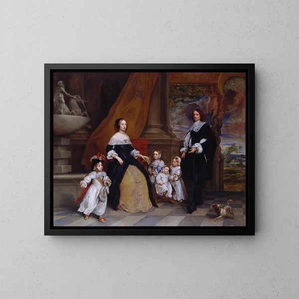 Famille de Jan Baptista Anthoine - Gonzales Coques — kehystetty taideteos seinällä