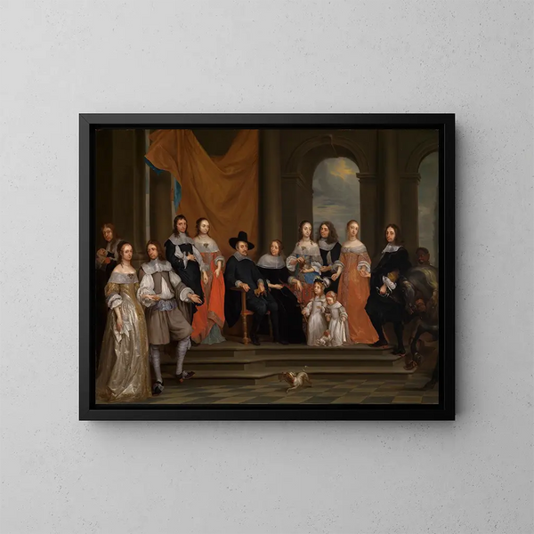 Portrait de famille - Gonzales Coques — kehystetty taideteos seinällä