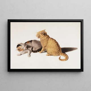 Gottfried Mind - Two young cats be in conflict.webp