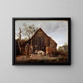 Govert Dircksz Camphuysen - Two Peasants with Cows.webp