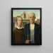 Amerikkalainen goottilainen maalaus - Grant Wood — kehystetty taideteos seinällä