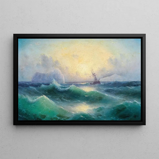 Grigori Ivanovitch Kapustin - Stormy sea with an iceberg.webp