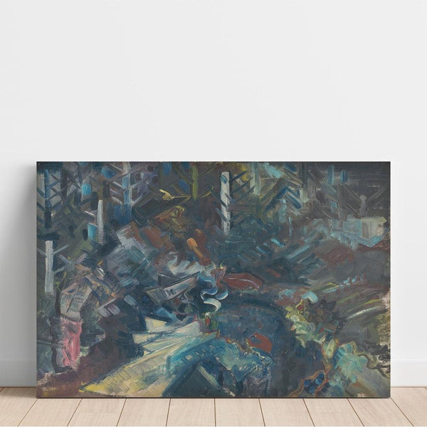 Groupe d'hommes dans les bois - Arnold Peter Weisz-Kubínčan | Reproduction Tableau Décoration murale affiche copie