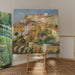 Maalauksen jäljennös Ryhmä taloja kukkulalla - Pierre-Auguste Renoir