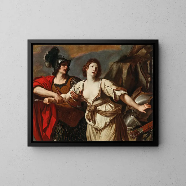 Rinaldo ja Armida - Guercino — kehystetty taideteos seinällä