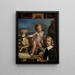 Guercino - Amor Fedele - itsekuva taulun edessä — kehystetty taideteos seinällä