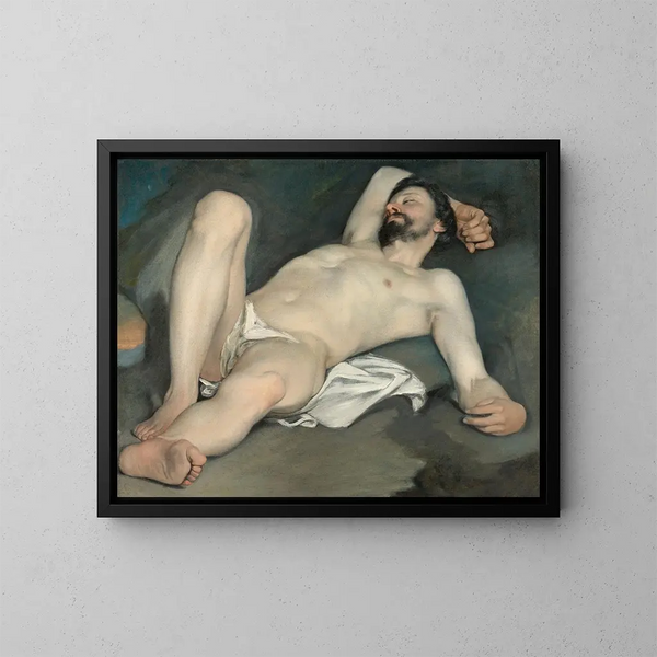 Nu-mieskuva taiteilijalta Guido Cagnacci — kehystetty taideteos seinällä