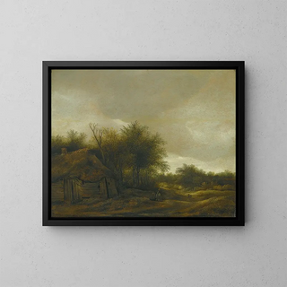 Guillam Dubois - A Dune Landscape With Figures On A Sandy Path Near A Cottage.webp