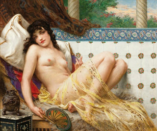 Odalisque au éventail - Guillaume Seignac — näkymä teoksesta