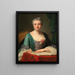 Portrait d'une jeune femme - Guillaume Voiriot — kehystetty taideteos seinällä