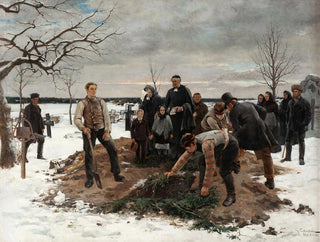 Un enterrement à Alsike - Gustaf Cederström — näkymä teoksesta