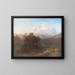 Panorama alpin avec lac de montagne - Gustav Adolf Horst — kehystetty taideteos seinällä