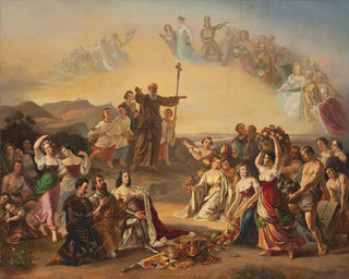 Gustav Dittenberger von Dittenberg - Der heilige Severin segnet das Land sterreich.webp