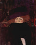 Dame avec chapeau et boa en plumes - Gustav Klimt — näkymä teoksesta
