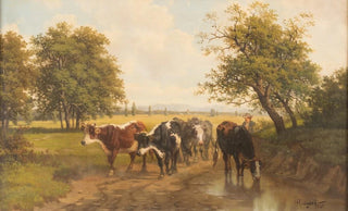 Gustav Ranzoni - Herd of cows in vast landscape.webp