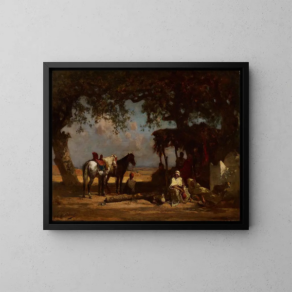 Un campement arabe - Gustave-Achille Guillaumet — kehystetty taideteos seinällä