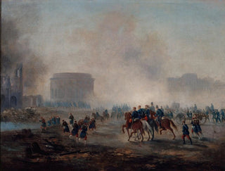 Gustave Boulanger - La Rotonde de la Villette cerne par les troupes versaillaises.webp