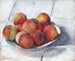 L'Assiette de pêches - Gustave Caillebotte — näkymä teoksesta