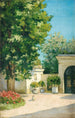 Yerres Exdrestä, perheen kodin kuisti - Gustave Caillebotte — näkymä teoksesta