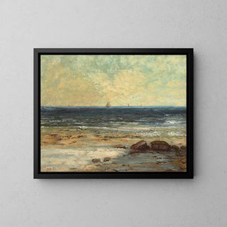 Bords de la mer à Palavas - Gustave Courbet — kehystetty taideteos seinällä