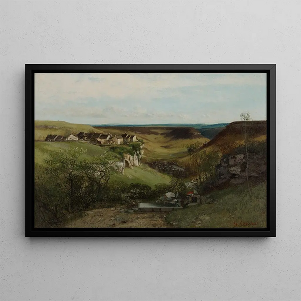 Château d'Ornans - Gustave Courbet — kehystetty taideteos seinällä