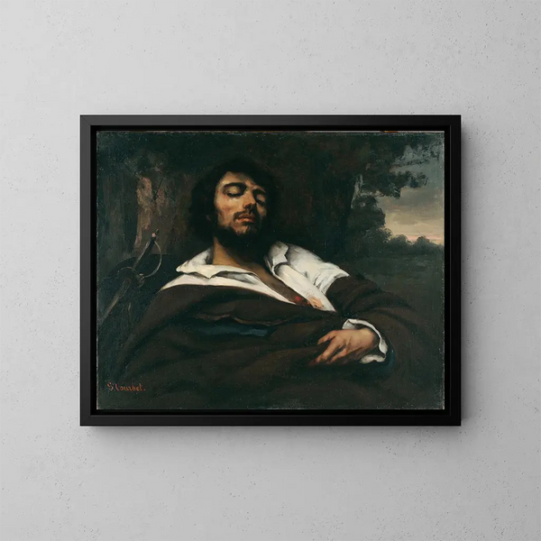 Le blessé - Gustave Courbet — kehystetty taideteos seinällä