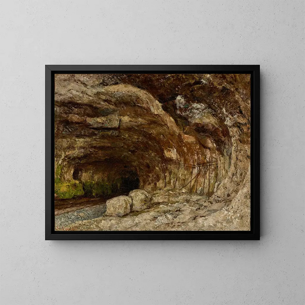 Grotte de Sarrazine près de Nans-sous-Sainte-Anne - Gustave Courbet — kehystetty taideteos seinällä