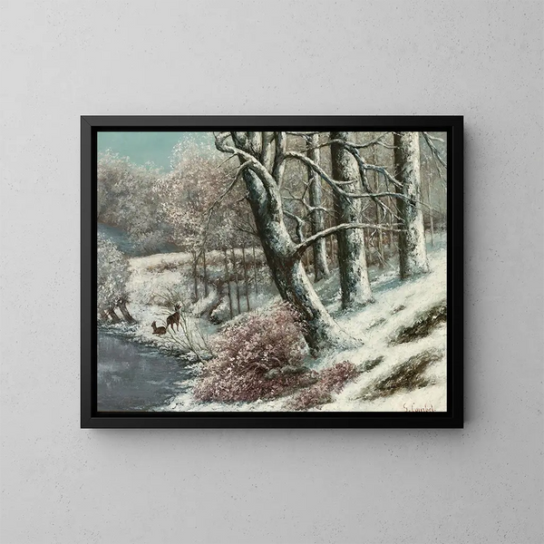 La forteresse en hiver - Gustave Courbet — kehystetty taideteos seinällä