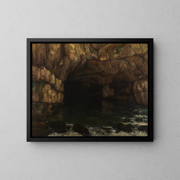 La source de la Loue - Gustave Courbet — kehystetty taideteos seinällä