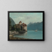 Le Château de Chillon, lac Léman - Gustave Courbet — kehystetty taideteos seinällä