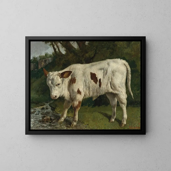 Le Veau blanc - Gustave Courbet — kehystetty taideteos seinällä