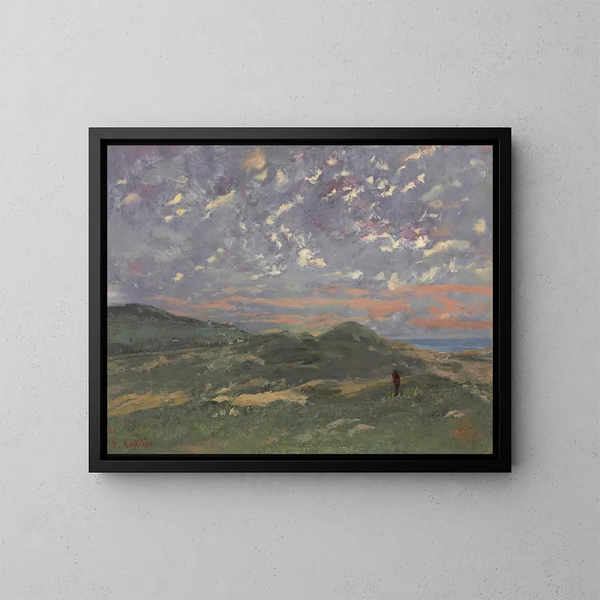 Les Dunes de Deauville - Gustave Courbet — kehystetty taideteos seinällä