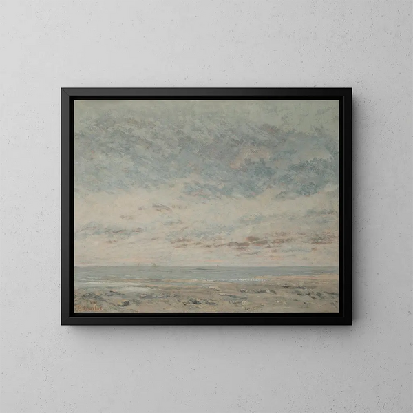 Basse mer à Trouville - Gustave Courbet — kehystetty taideteos seinällä