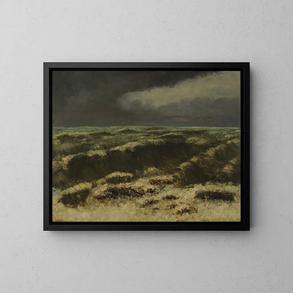 Mer orageuse - Gustave Courbet — kehystetty taideteos seinällä