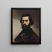 Jules Vallsin muotokuvasta - Gustave Courbet — kehystetty taideteos seinällä