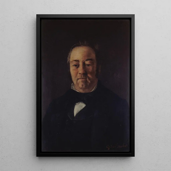 Herra Corbinaudin muotokuva - Gustave Courbet — kehystetty taideteos seinällä