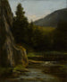 Rochers sapins ruisseau - Gustave Courbet — näkymä teoksesta