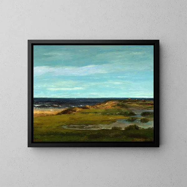 Merimaalaus - Gustave Courbet — kehystetty taideteos seinällä