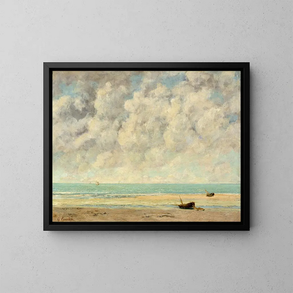La Mer calme - Gustave Courbet — kehystetty taideteos seinällä