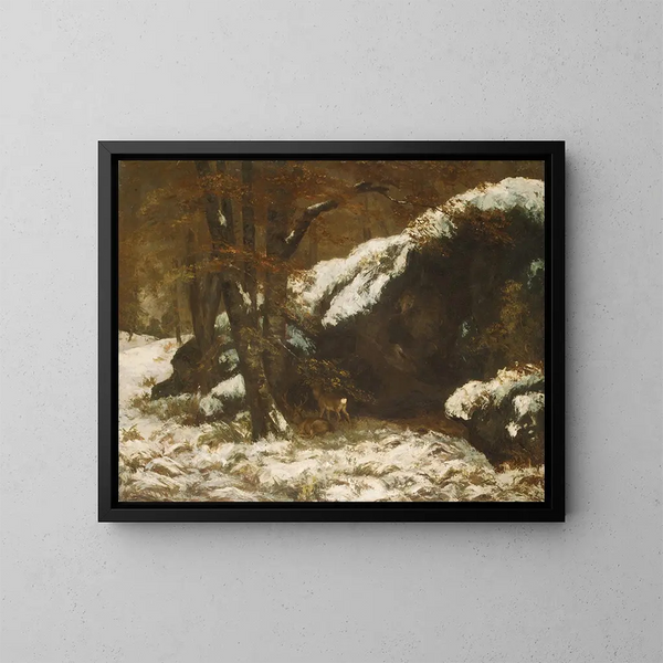 Le Cerf - Gustave Courbet — kehystetty taideteos seinällä