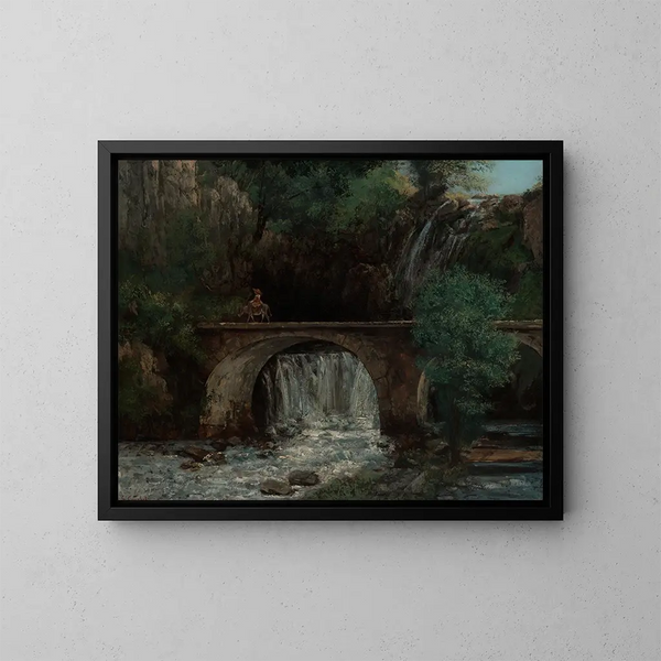 Le Grand Pont - Gustave Courbet — kehystetty taideteos seinällä