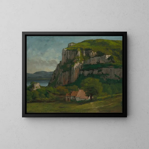 Le Rocher de Hautepierre - Gustave Courbet — kehystetty taideteos seinällä