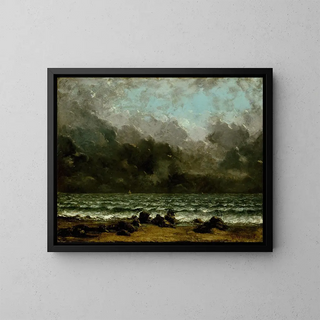 La Mer - Gustave Courbet — kehystetty taideteos seinällä