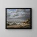 Näkymä myrskyisestä merestä jyrkänteen lähellä - Gustave Courbet — kehystetty taideteos seinällä
